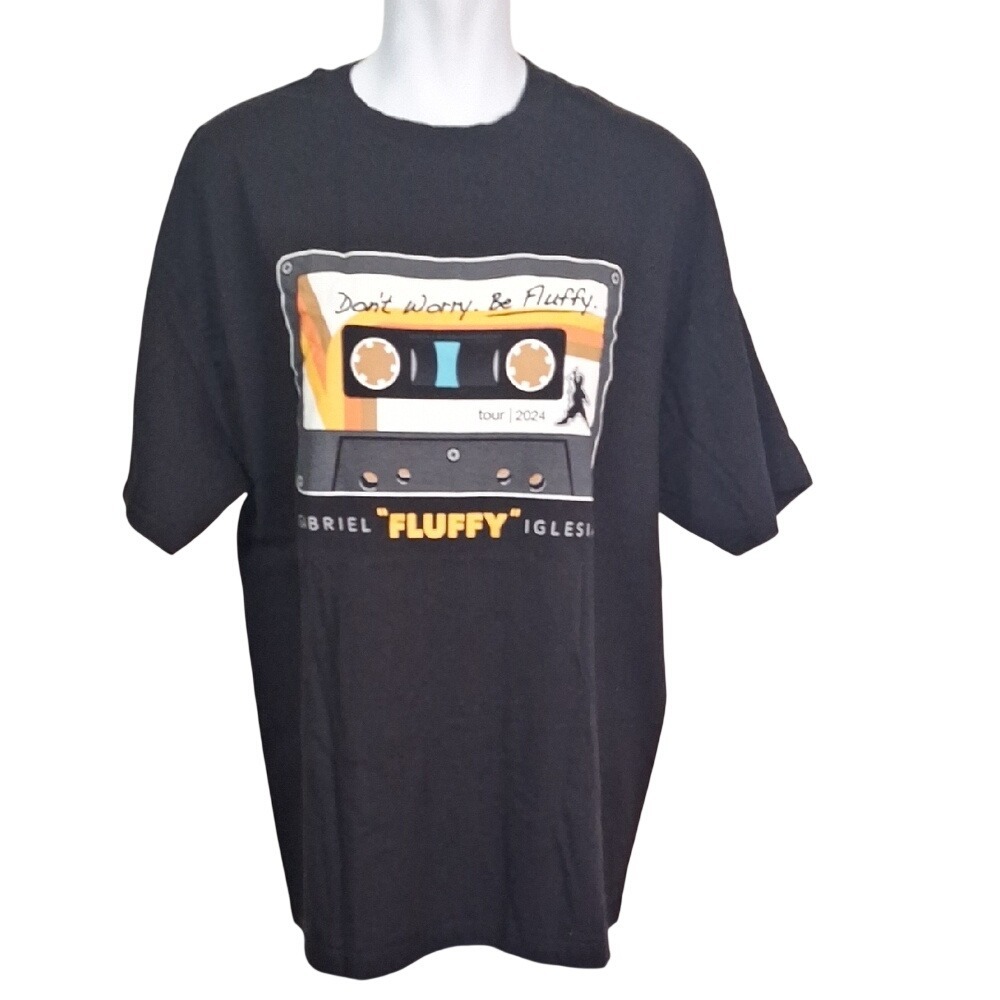 Gabriel “Fluffy” Iglesias 2024 Tour Tee XL Black Graphic Comedy Merch
